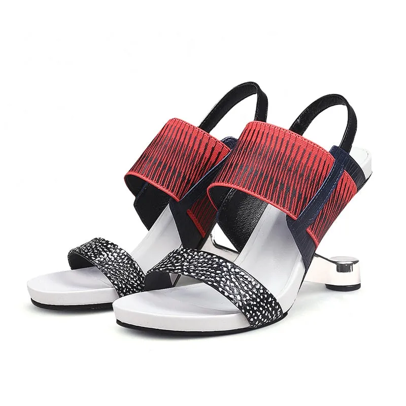 Abstract Heel Sandal