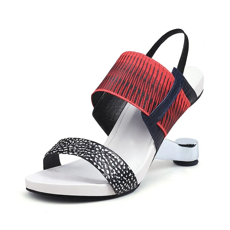 Abstract Heel Sandal