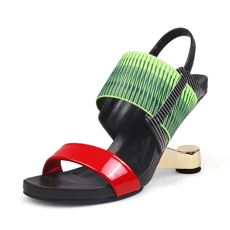Abstract Heel Sandal