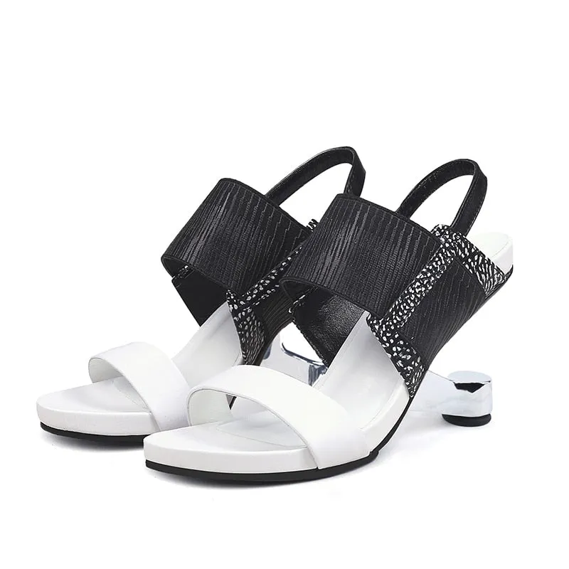 Abstract Heel Sandal