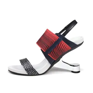 Abstract Heel Sandal