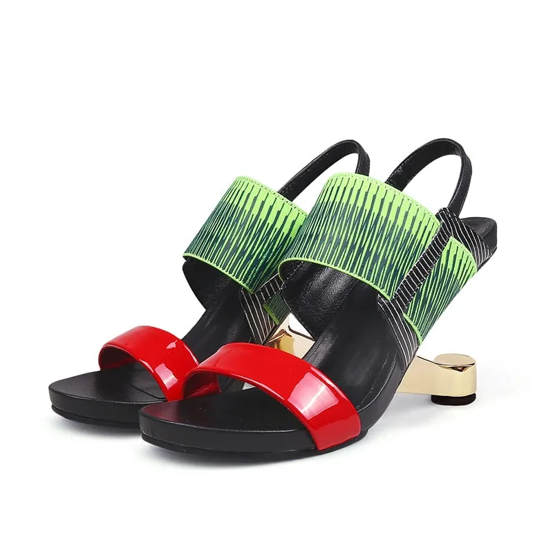 Abstract Heel Sandal