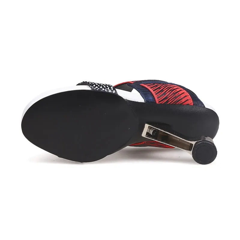 Abstract Heel Sandal