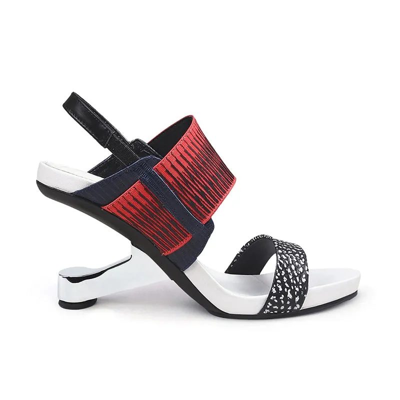 Abstract Heel Sandal