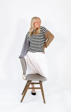 Aria Color Blocked Knit Sweater