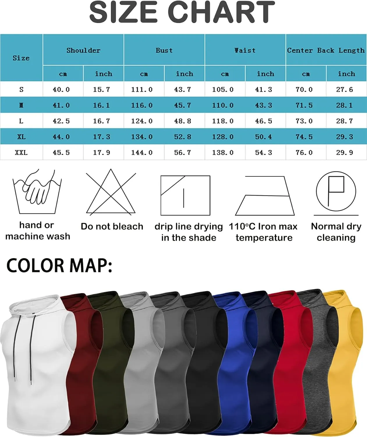 BABIOBOA Men's Workout Sleeveless Tank Tops Sleeveless Hoodies