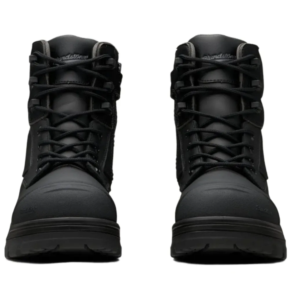Blundstone Rotoflex Black Water Resistant Leather 150mm Zip Side Composite Toe Safety Boot (8561) (Pre Order)