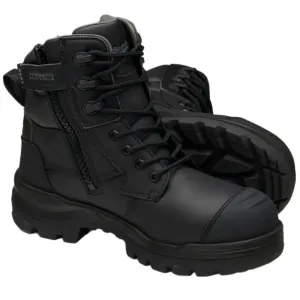 Blundstone Rotoflex Black Water Resistant Leather 150mm Zip Side Composite Toe Safety Boot (8561) (Pre Order)