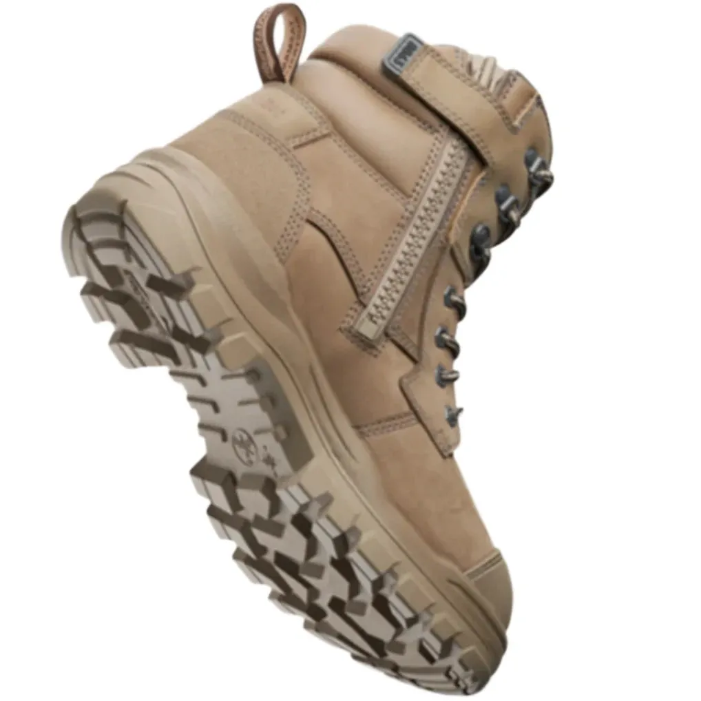 Blundstone Rotoflex Stone Water Resistant Nubuck 150mm Zip Sided Steel Cap Safety Boot (8063) (Pre Order)