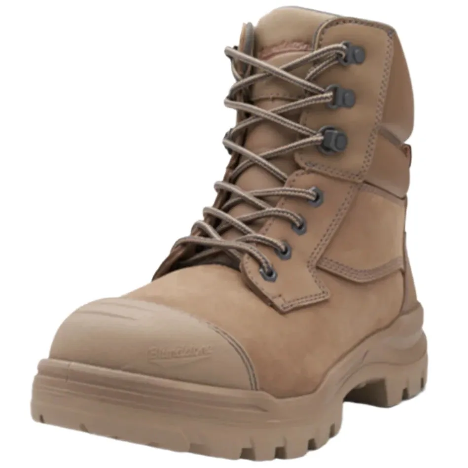 Blundstone Rotoflex Stone Water Resistant Nubuck 150mm Zip Sided Steel Cap Safety Boot (8063) (Pre Order)