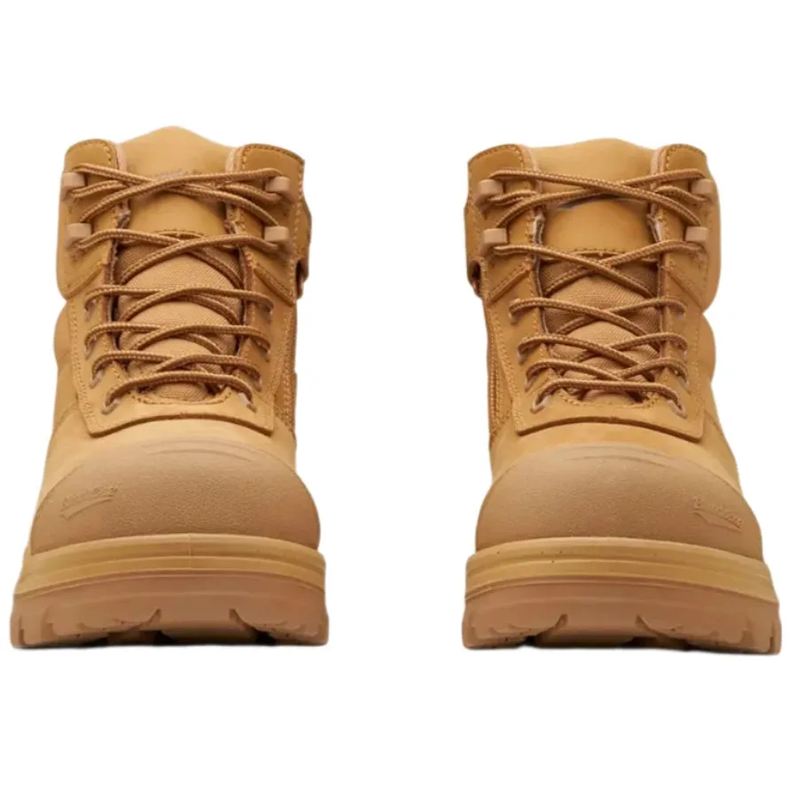Blundstone Rotoflex Wheat Water Resistant Nubuck 135mm Zip Sided Composite Toe Safety Boot (8550) (Pre Order)