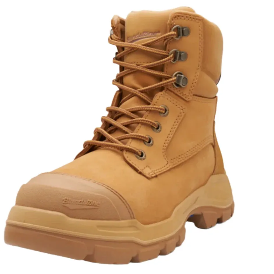 Blundstone Rotoflex Wheat Water Resistant Nubuck 150mm Zip Sided Steel Cap Safety Boot (9060) (Pre Order)