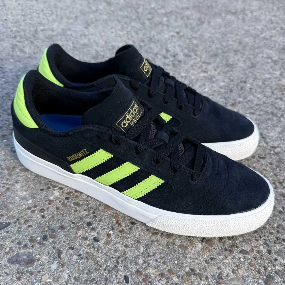 Busenitz Vulc Black Slime Green Suede Adidas Skateboarding Shoes
