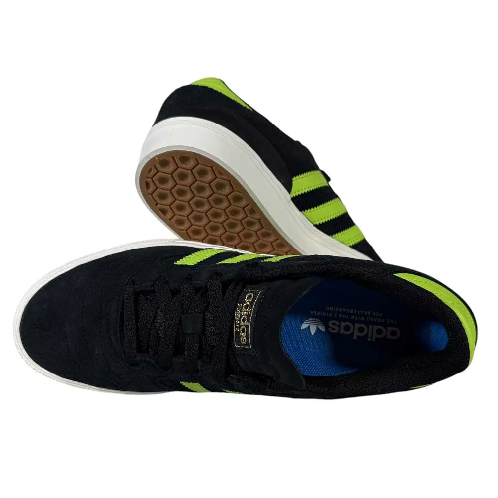 Busenitz Vulc Black Slime Green Suede Adidas Skateboarding Shoes