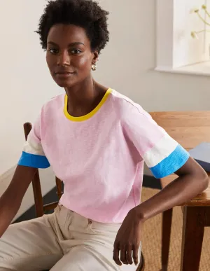 Clarissa Jersey T-shirt-Soft Peony