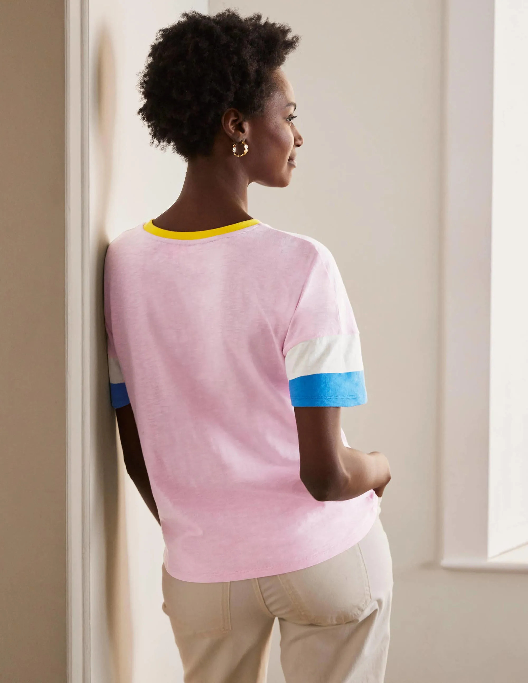 Clarissa Jersey T-shirt-Soft Peony