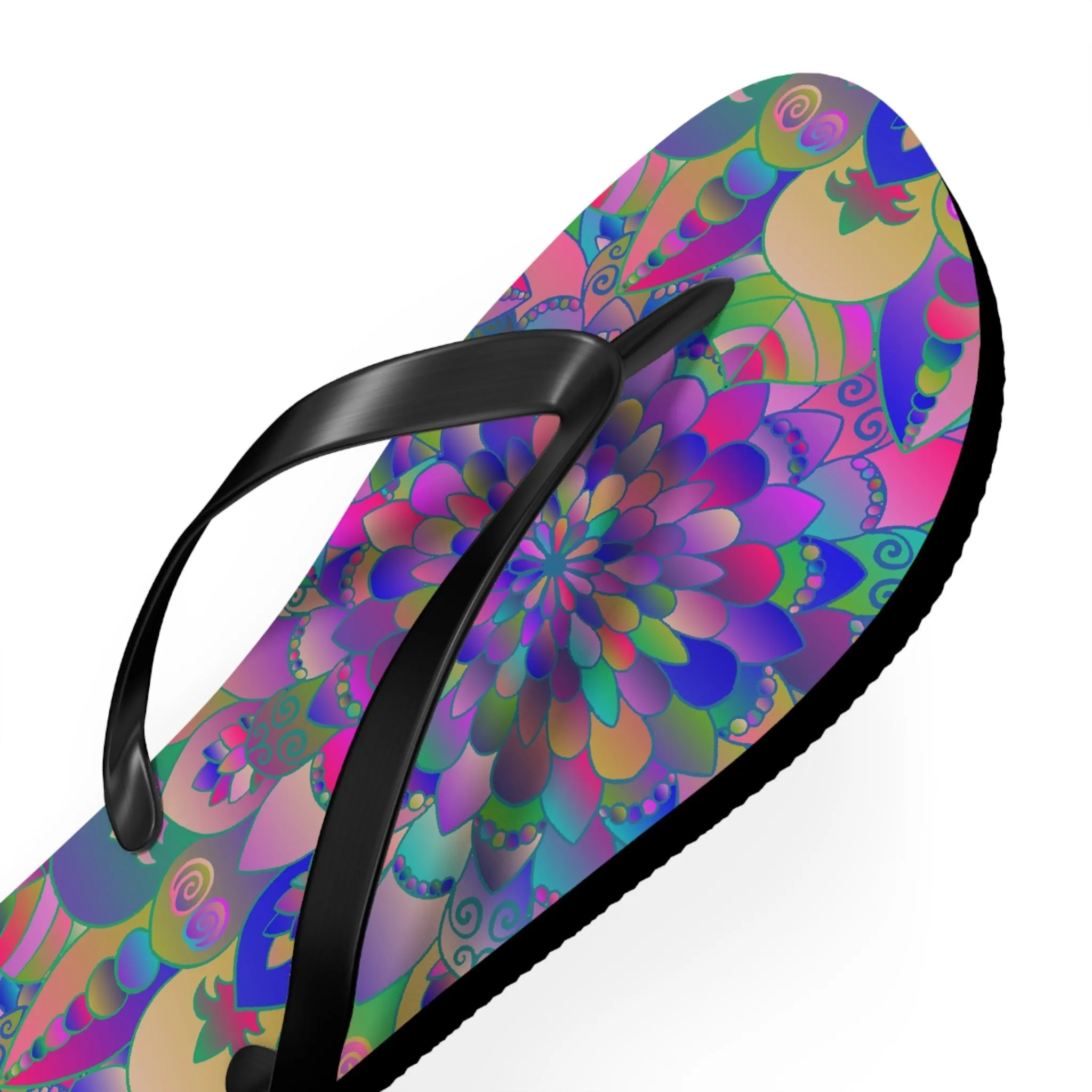 Colorful Mandala Yoga Flip Flops