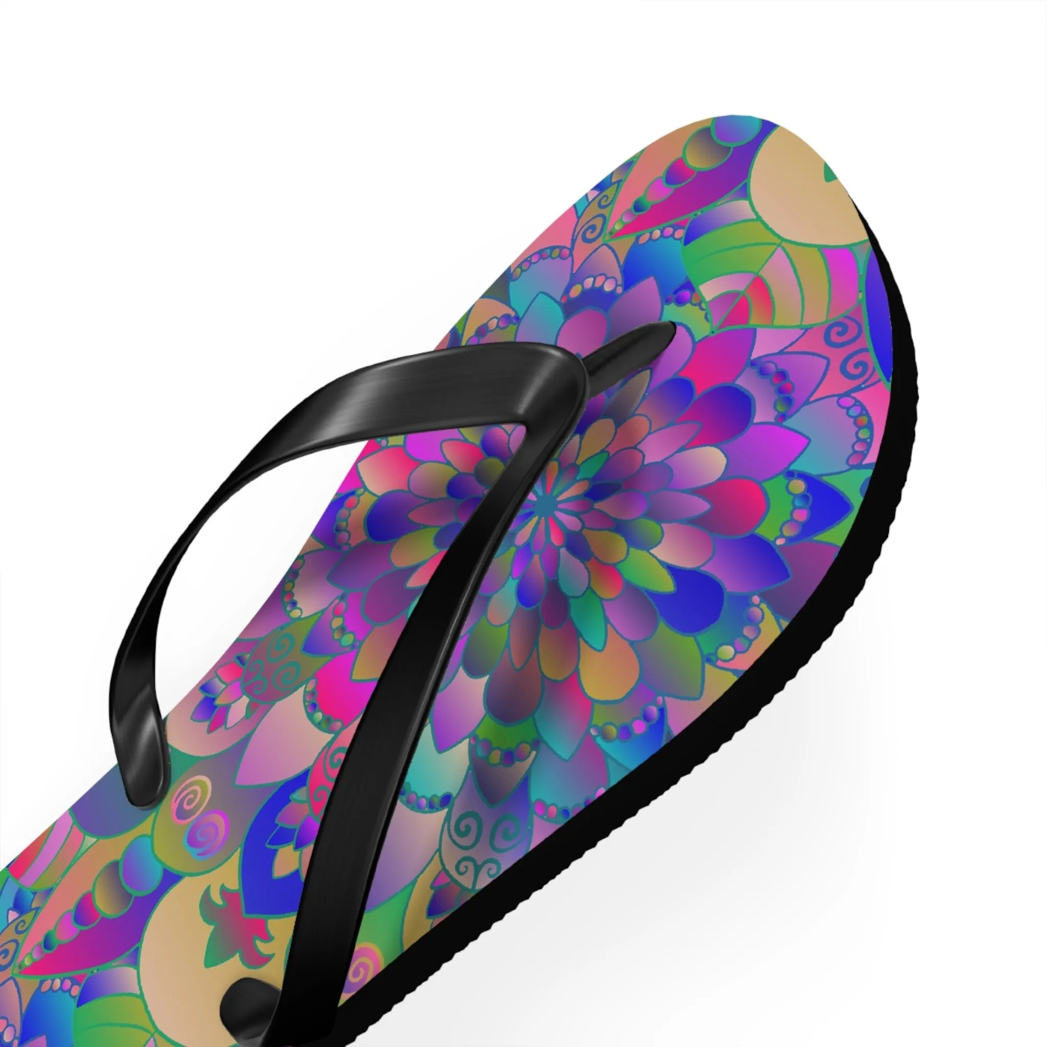 Colorful Mandala Yoga Flip Flops