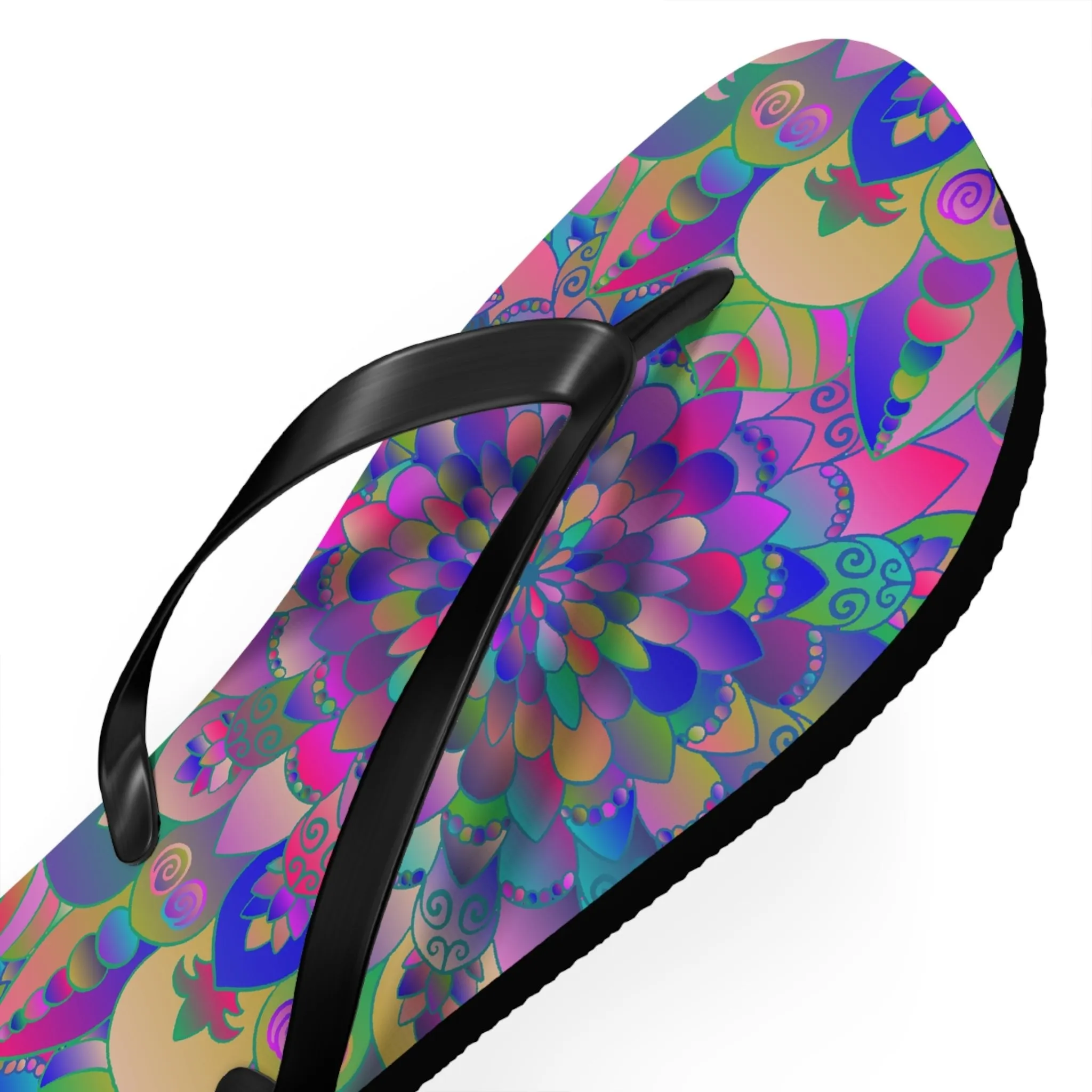 Colorful Mandala Yoga Flip Flops