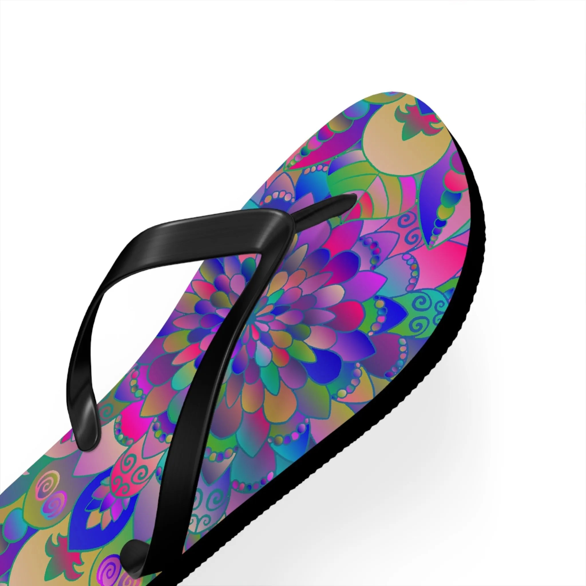 Colorful Mandala Yoga Flip Flops