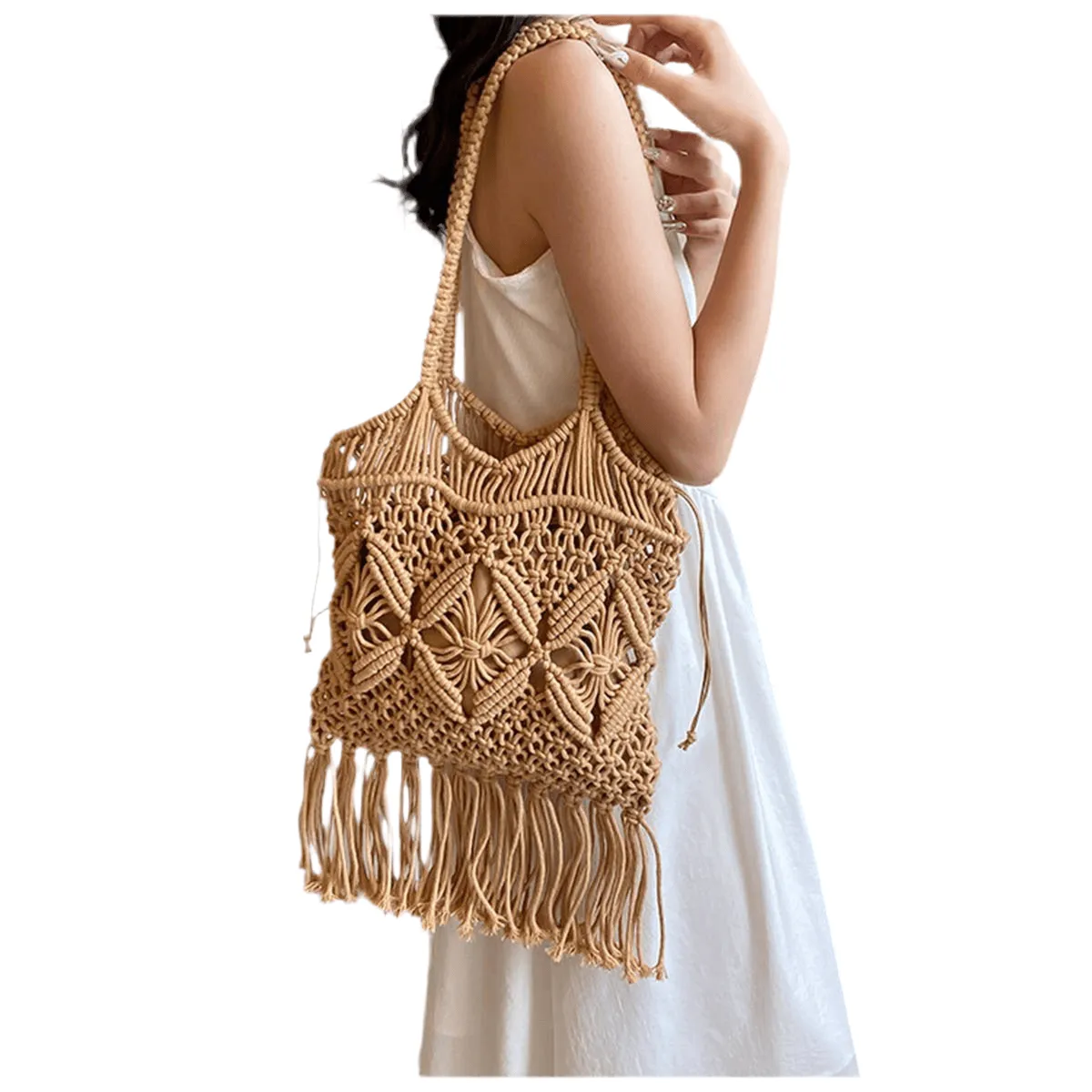 Crochet Fringe Shoulder Bag