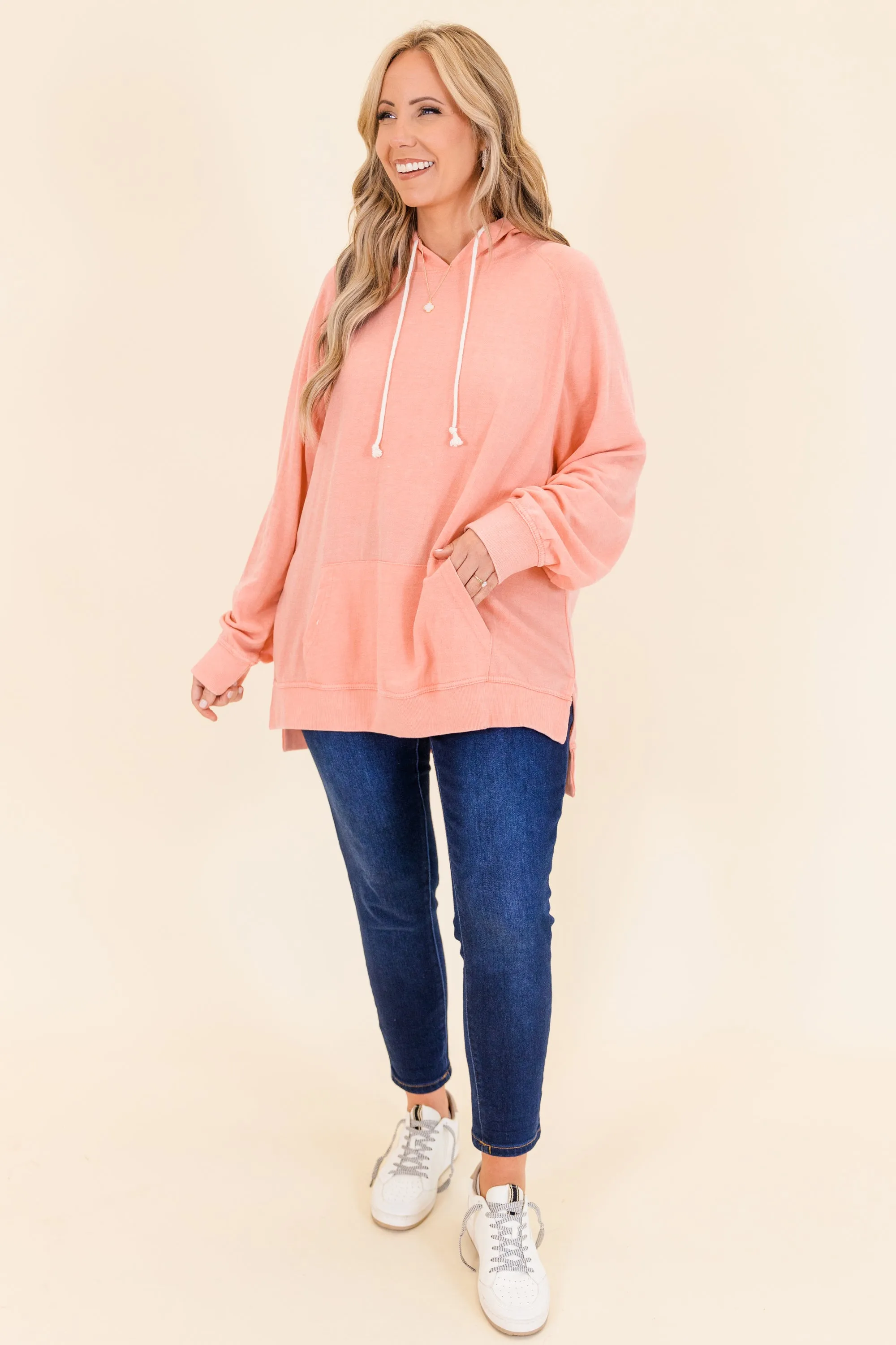 Cuddle Bug Hoodie, Coral