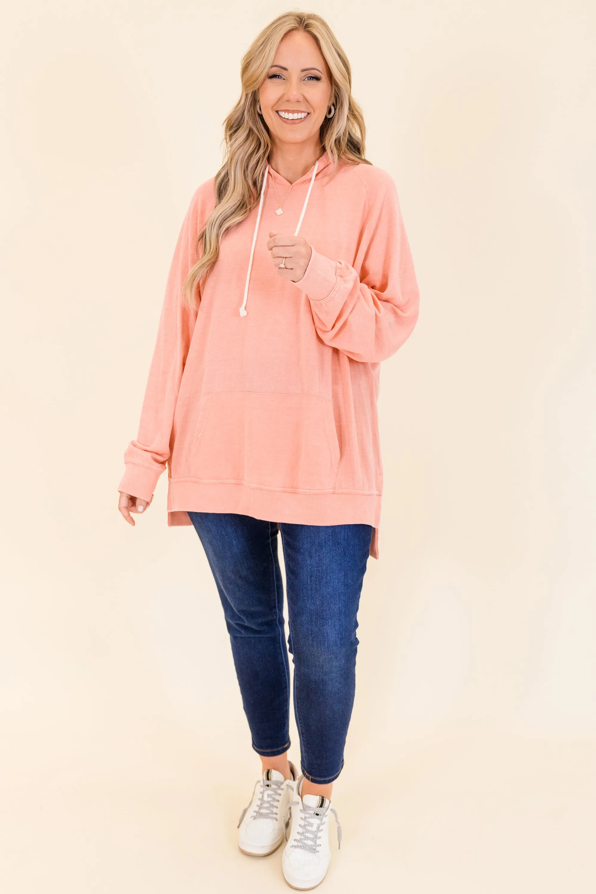 Cuddle Bug Hoodie, Coral