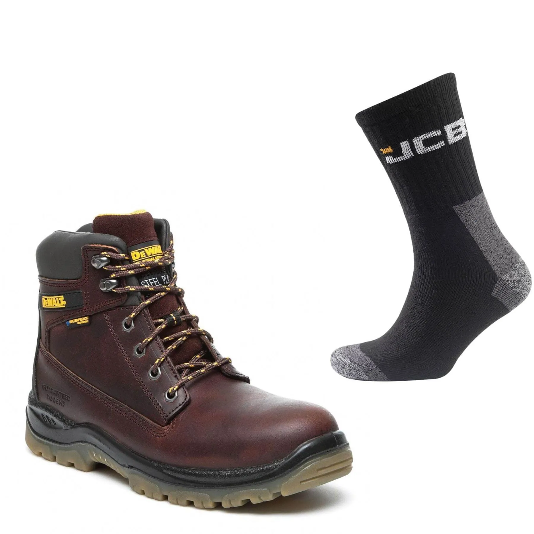 DeWalt Titanium Special Offer Pack - DeWalt Titanium Black 6 Inch Waterproof Safety Boots   3 Pairs Work Socks