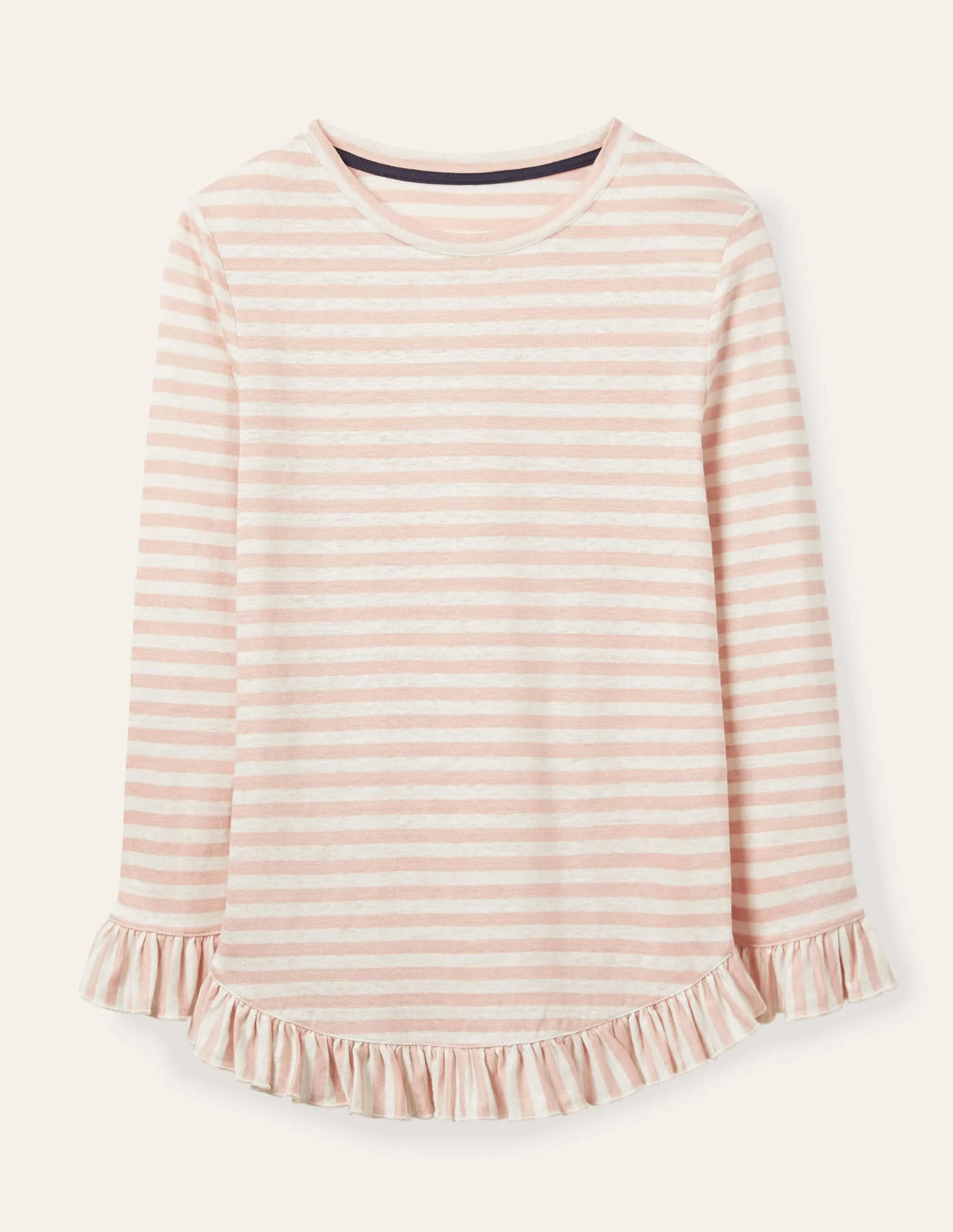 Dorothy Linen Jersey Top-Milkshake/ Ivory