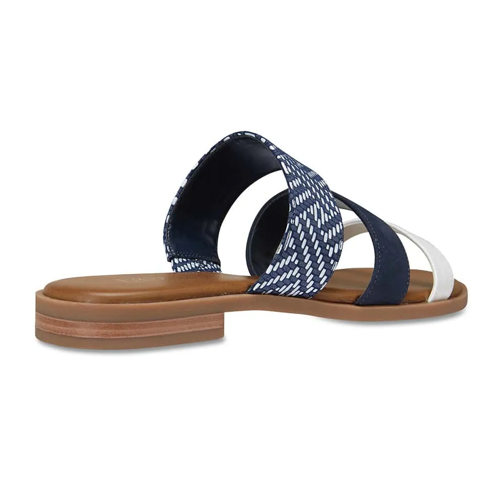 Egypt Slide in Navy Leather