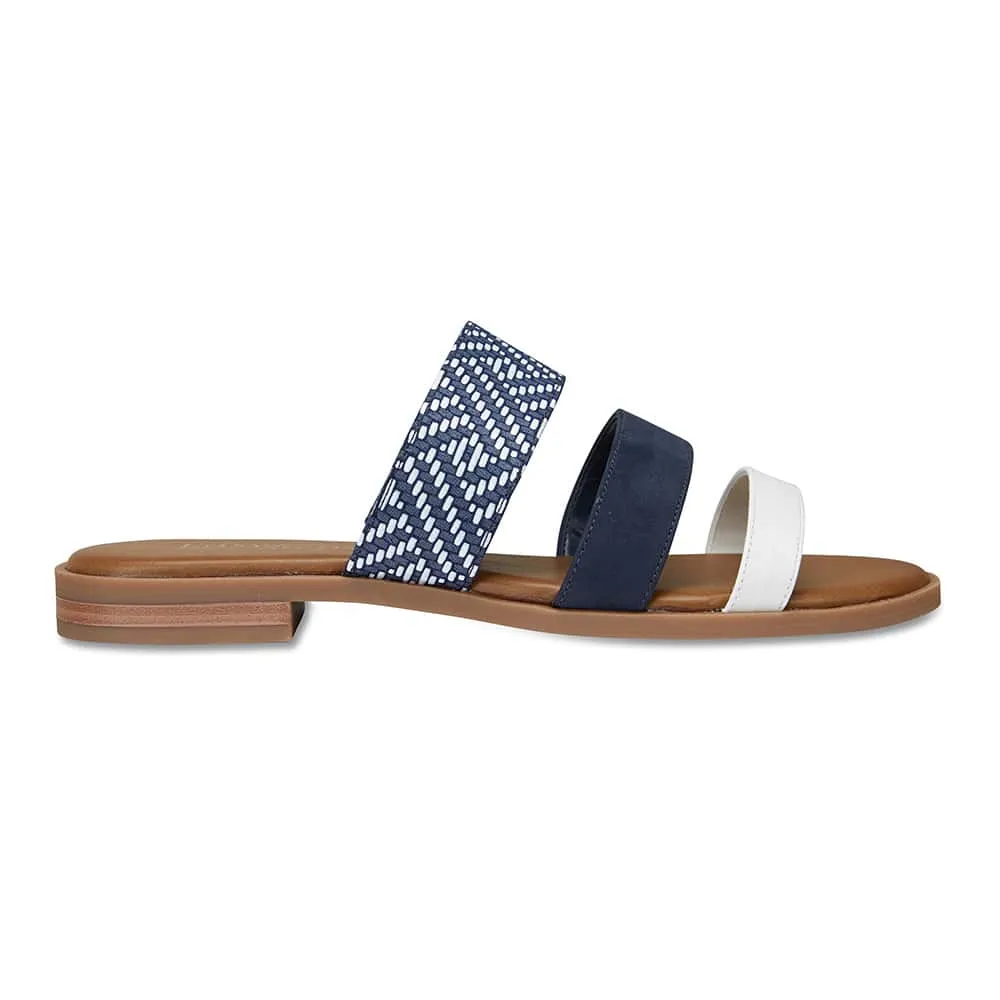 Egypt Slide in Navy Leather