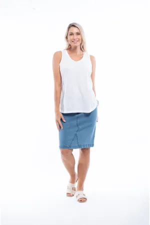 Essentials Light Denim Skirt