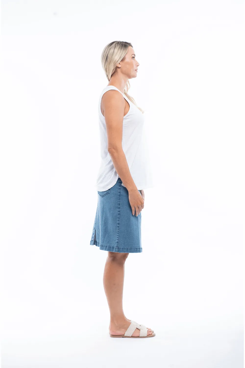 Essentials Light Denim Skirt