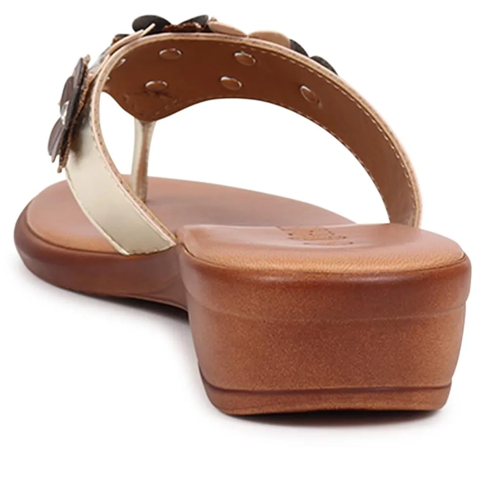 Floral Embellished Toe Post Sandals - CLUBS39001 / 325 319