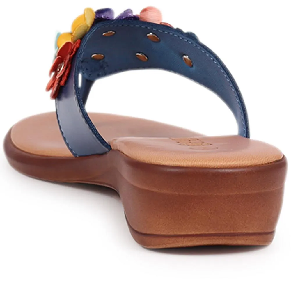 Floral Embellished Toe Post Sandals - CLUBS39001 / 325 319