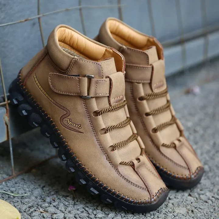 German Hand-Stitched Leather Outdoor Boots