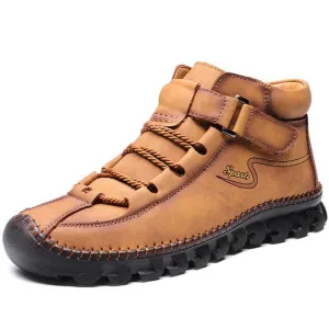 German Hand-Stitched Leather Outdoor Boots