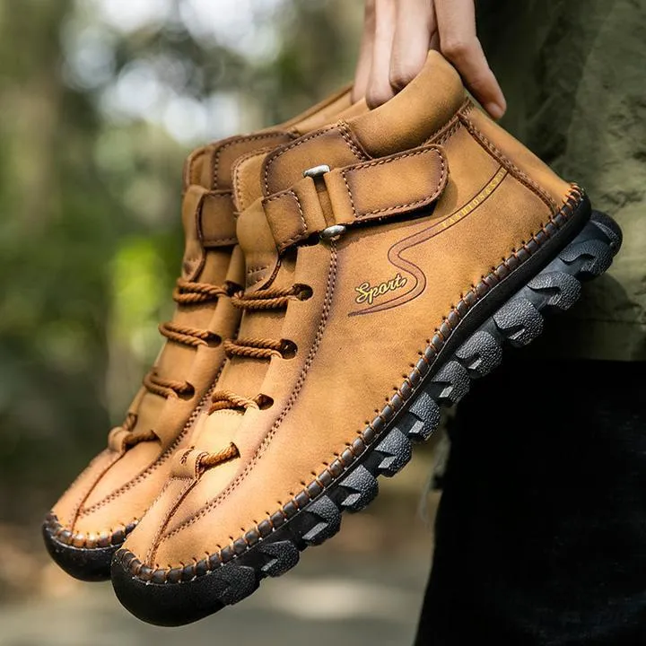 German Hand-Stitched Leather Outdoor Boots