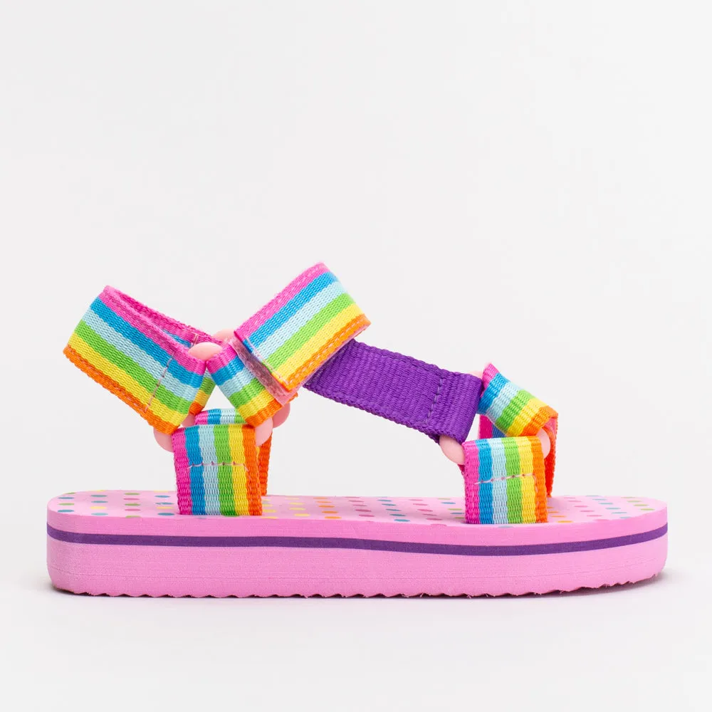 Girls Rainbow Sandal _ 154798