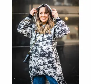 Grey tie dye hoodie