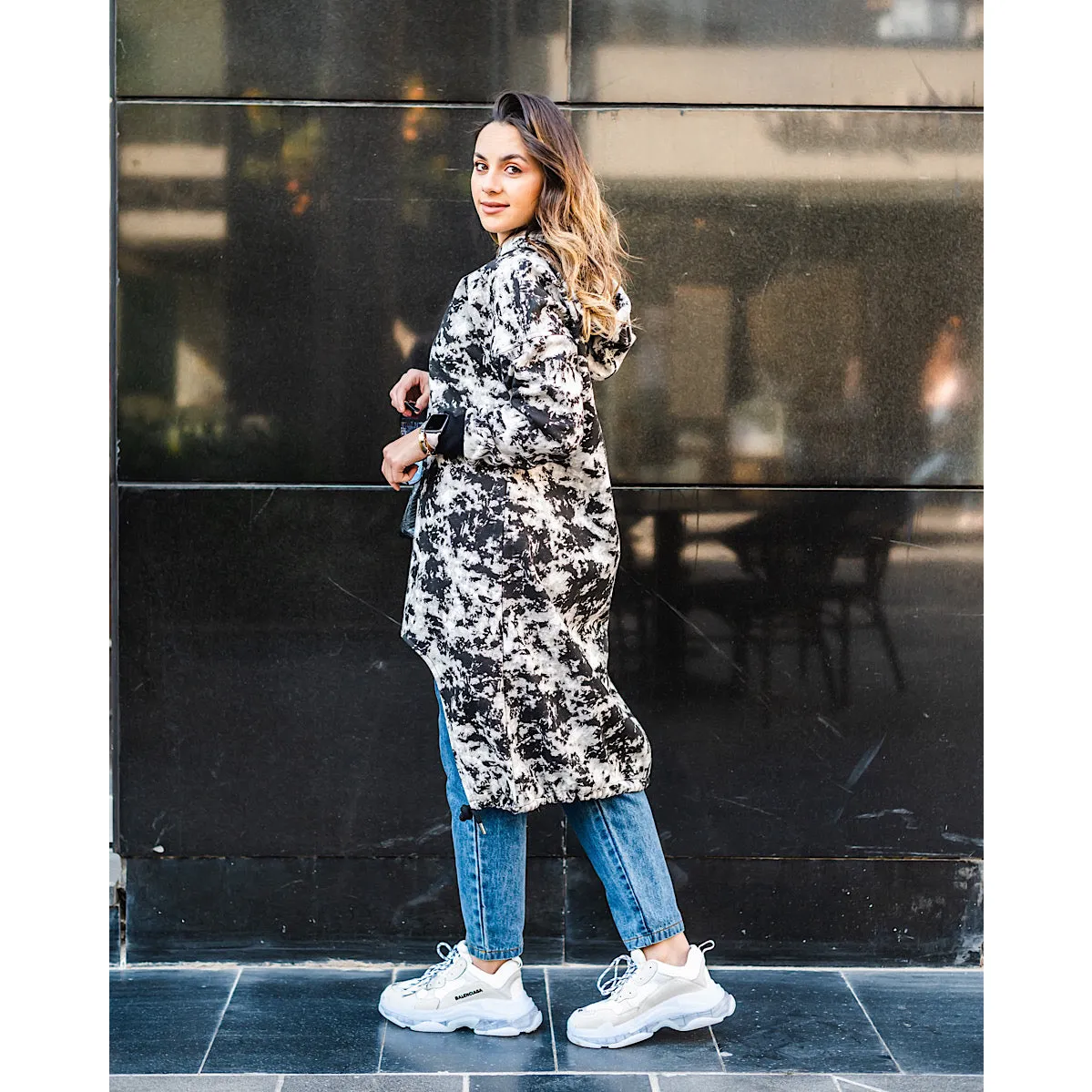 Grey tie dye hoodie