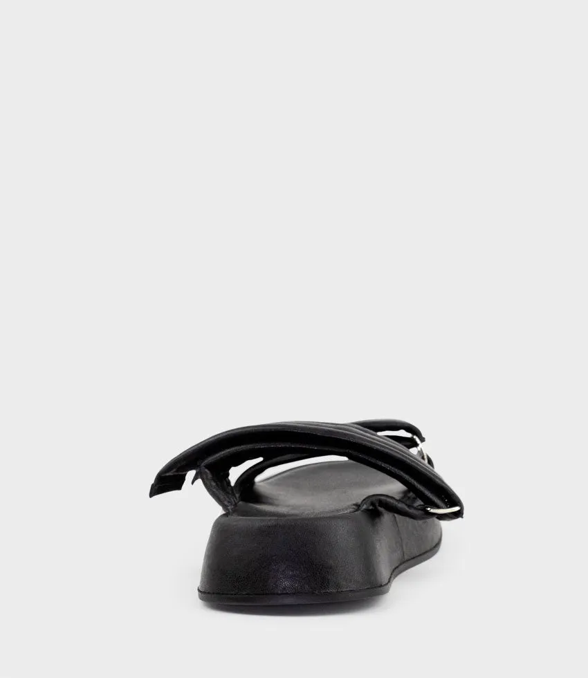 HAMLET Quilted Strap Slide on Unit in Black
