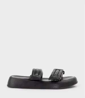 HAMLET Quilted Strap Slide on Unit in Black