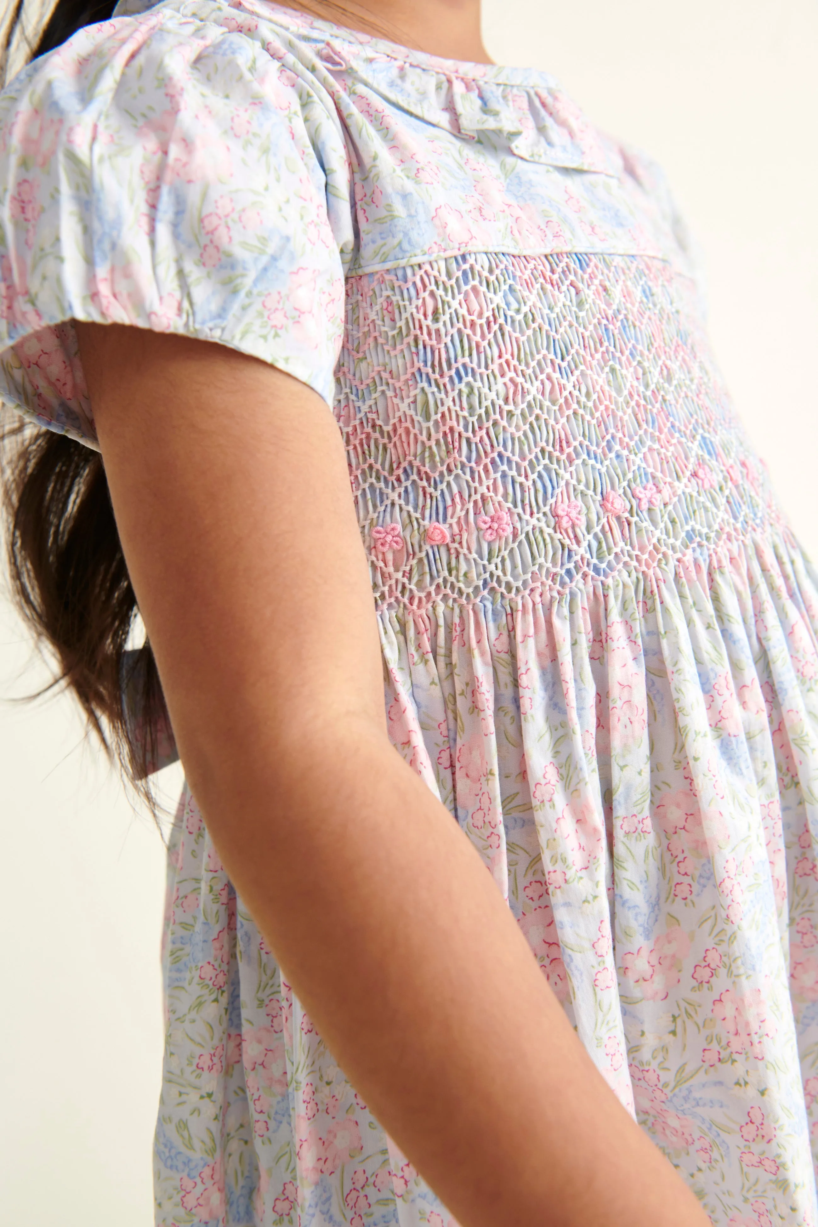Hand-Smocked Girls Dress - Rosie