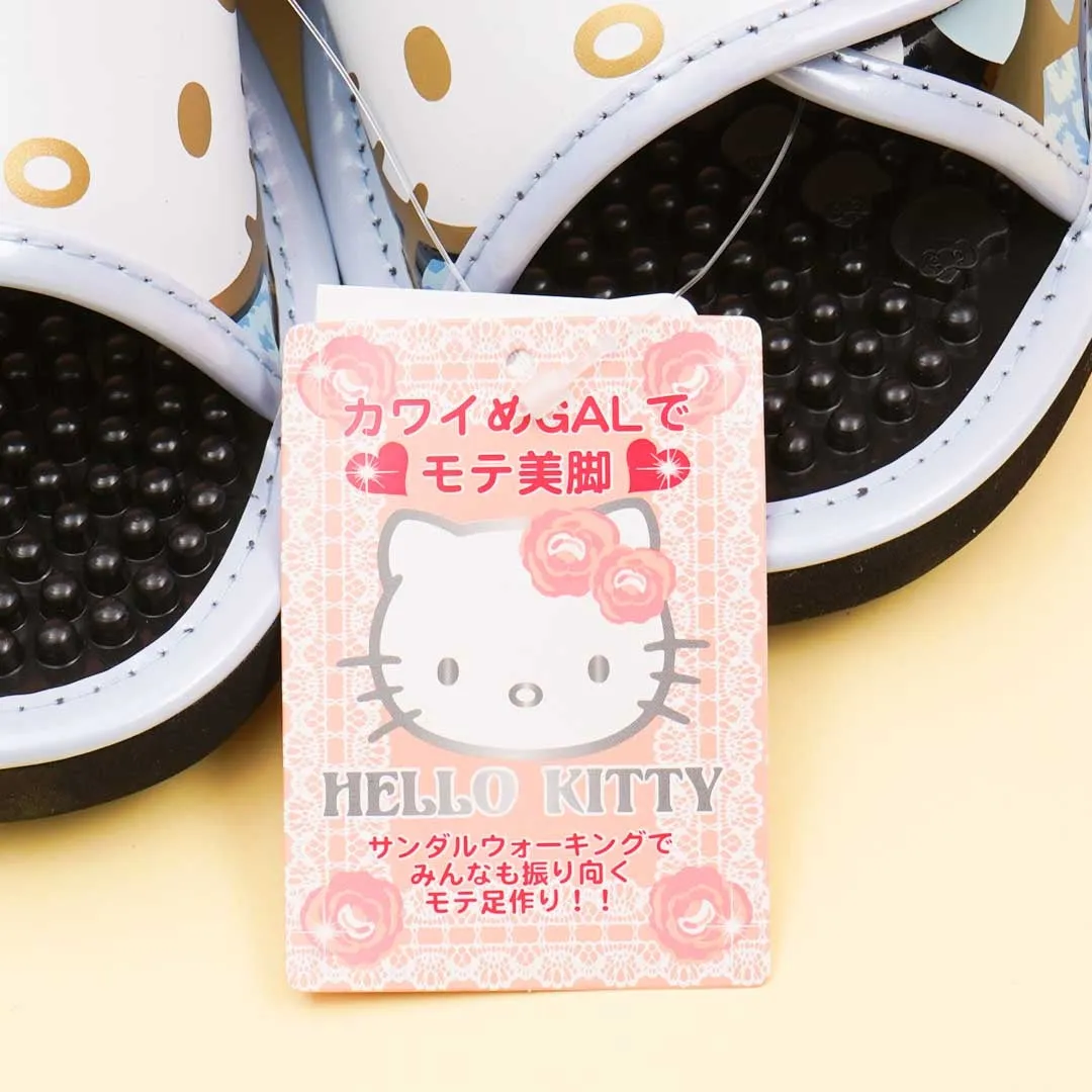 Hello Kitty Velcro Massage Sandals - Blue / Large