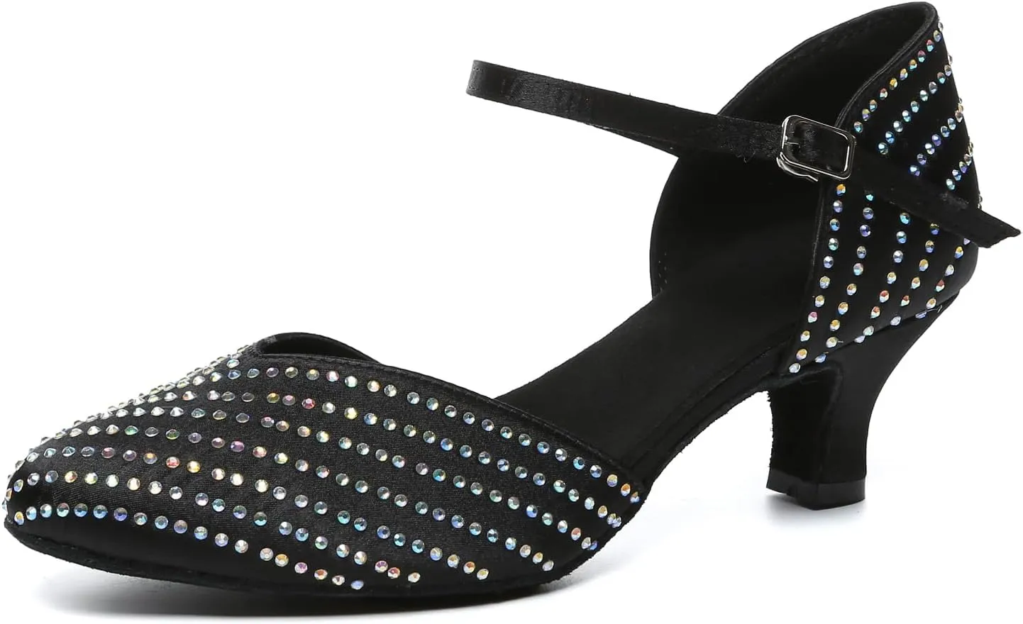 HROYL Women Closed toe Ballroom Dance Shoes Latin Salsa Dancing Shoes,Model L633