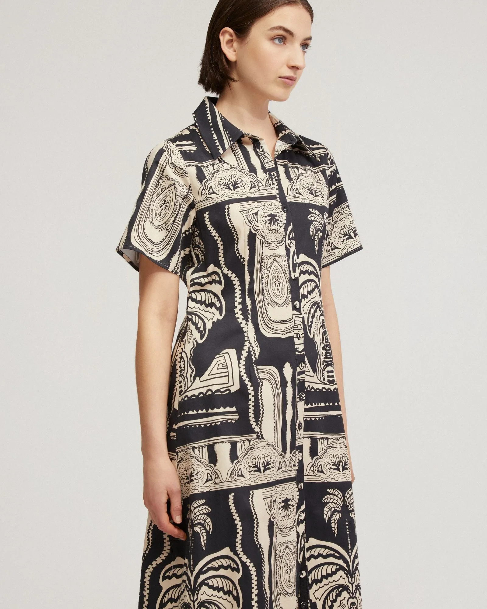 Jasmine Printed Shirt Dress