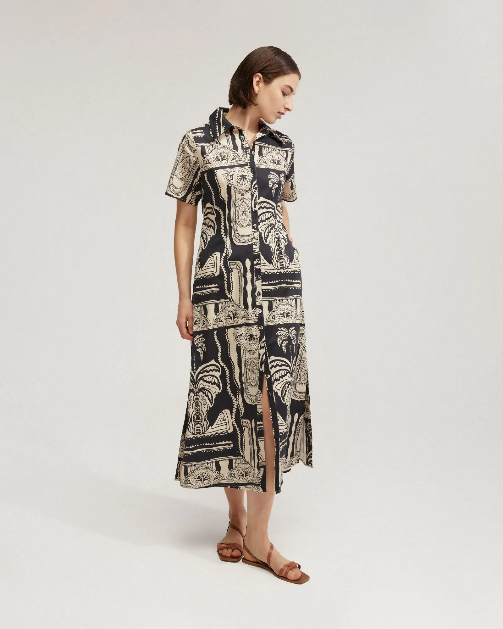 Jasmine Printed Shirt Dress