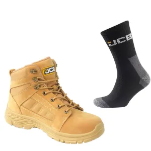 JCB Loadall Special Offer Pack - JCB Loadall Safety Work Boots   3 Pairs Work Socks