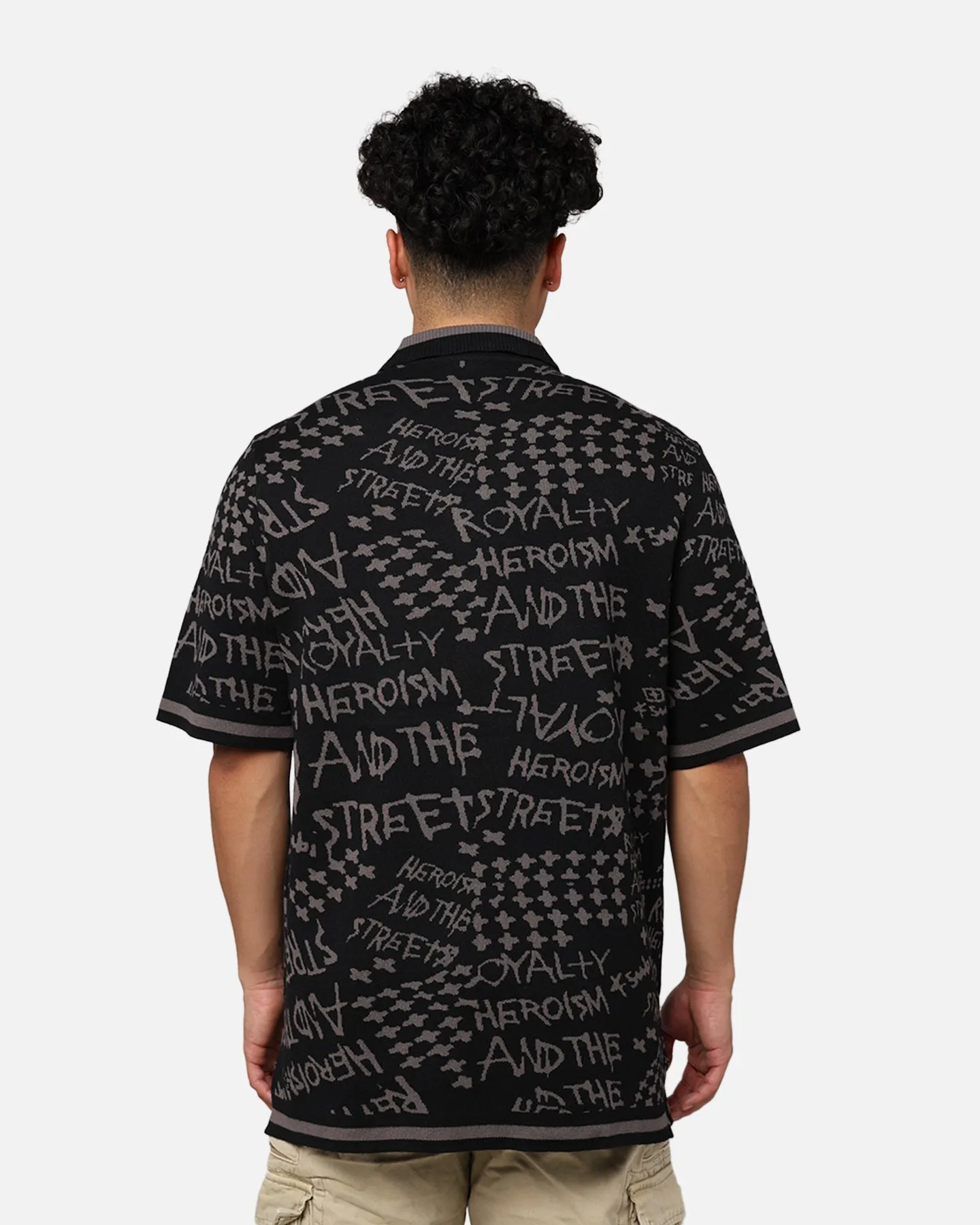 Ksubi Heroism Knit Resort Short Sleeve Shirt Black